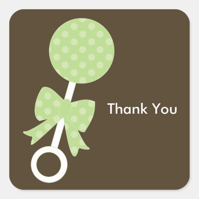 Sellos para sobres de ducha de Baby Rattle (Anverso)