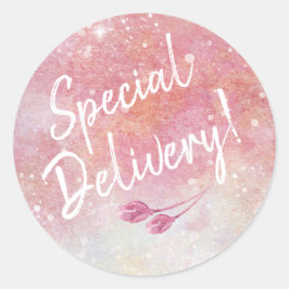 Sellos para sobres de entrega especial de color de