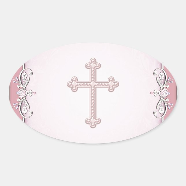 Sellos para sobres de flor de Damasco cruzado rosa (Anverso)
