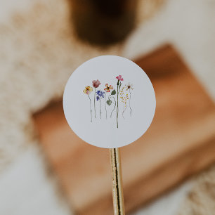 Sellos para sobres de flores silvestres coloridas