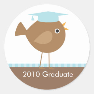 Sellos para sobres de Graduación de Aves Marrones