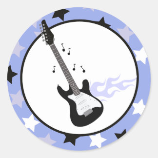 SELLOS PARA SOBRES DE GUITARRA ROCK STAR