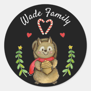 Sellos para sobres de la ardilla del día de fiesta