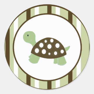 Sellos para sobres DE LA TORTUGA DE PUNTO MOD VERD