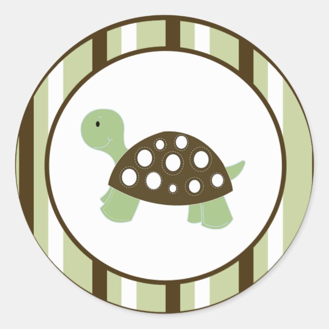 Sellos para sobres DE LA TORTUGA DE PUNTO MOD VERD (Anverso)