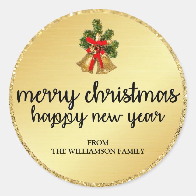 Sellos para sobres de las campanas de los Navidade (Anverso)