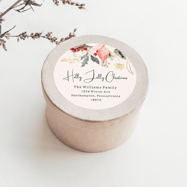 Sellos para sobres de los Navidades de Floral Holl (Subido por el creador)