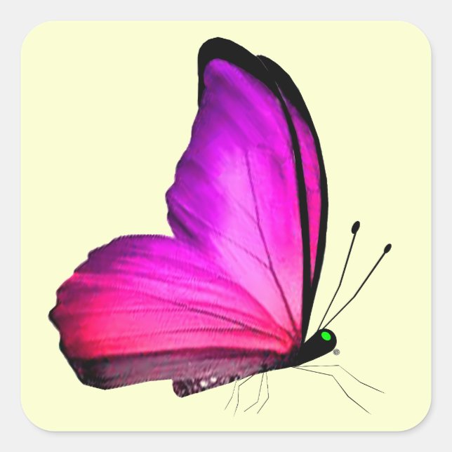 Sellos para sobres de mariposa rosa (Anverso)