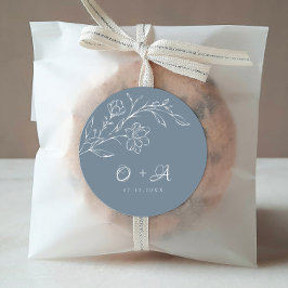 Sellos para sobres de monograma de boda elegante a