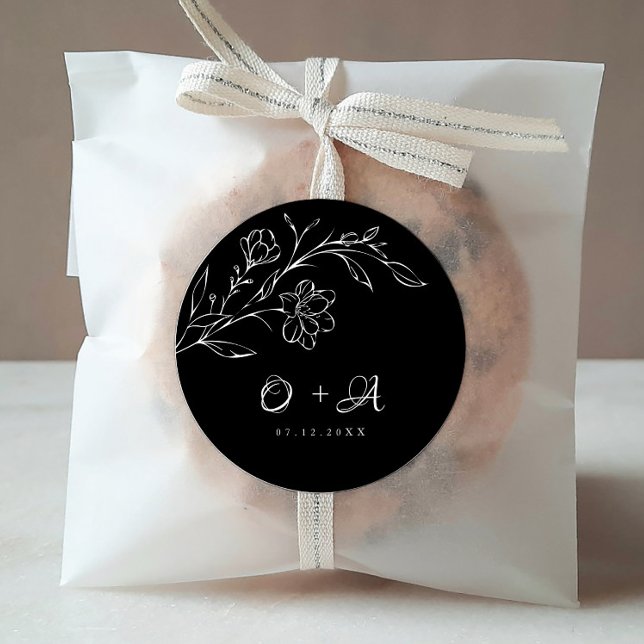 Sellos para sobres de monograma de boda elegante y (Subido por el creador)