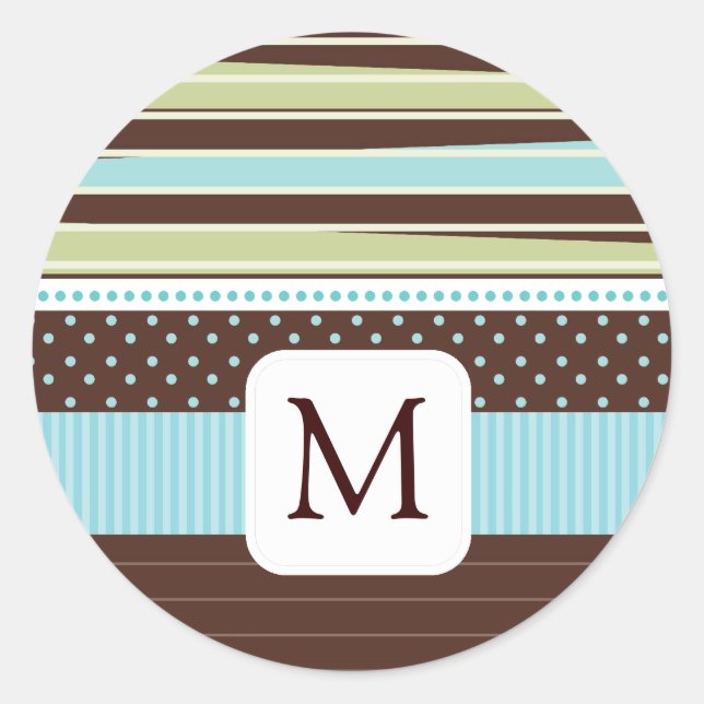 Sellos para sobres de monograma de coordinación (Anverso)