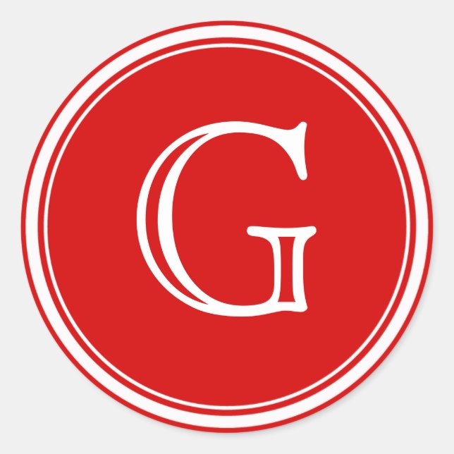 Sellos para sobres de monograma rojo favorecen las (Anverso)