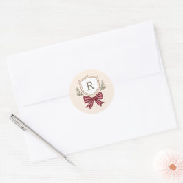 Sellos para sobres de Navidades de Bow Rojo Escudo