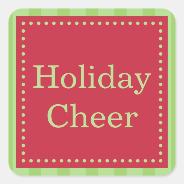 Sellos para sobres de Navidades modernos con ornam (Anverso)