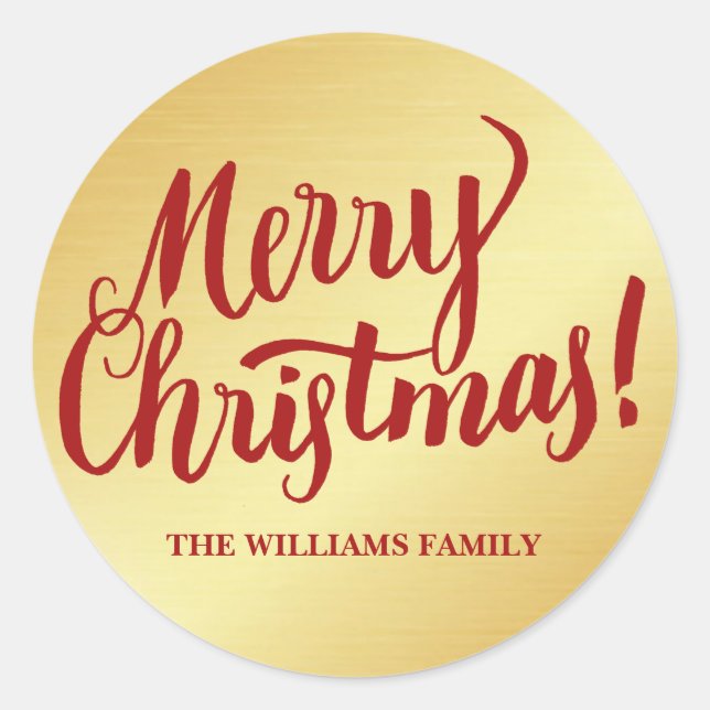 Sellos para sobres de Navidades personalizados Red (Anverso)