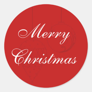 Sellos para sobres de Navidades rojos con ornament