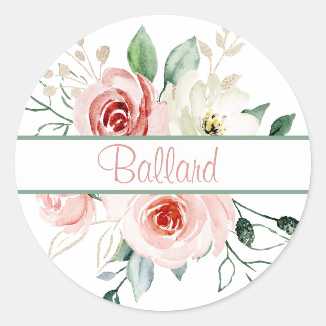 Sellos para sobres de nombres personalizados de ro (Anverso)