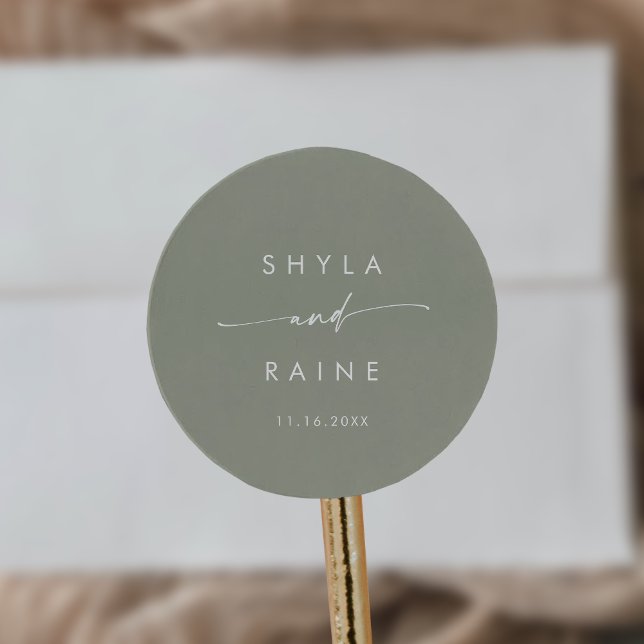 Sellos para sobres de nombres verdes de Boho Moda  (Subido por el creador)