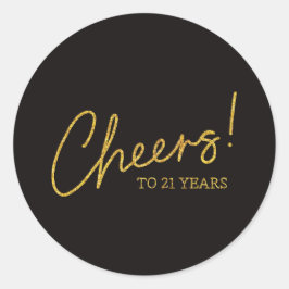 Sellos para sobres de oro 21 de cumpleaños