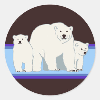 Sellos para sobres de oso polar azul