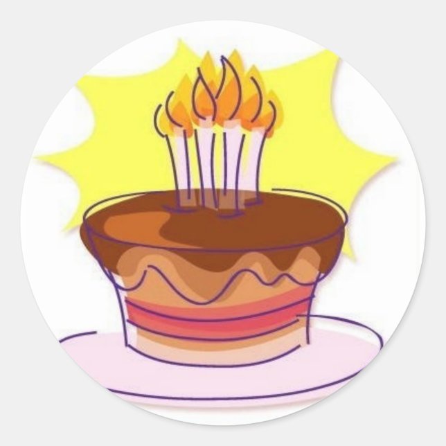 Sellos para sobres de pastel de cumpleaños (Anverso)