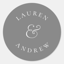 Sellos para sobres de Pegatina Minimalista gris pl