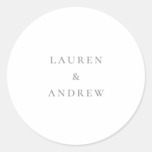 Sellos para sobres de Pegatina Minimalista gris pl (Anverso)