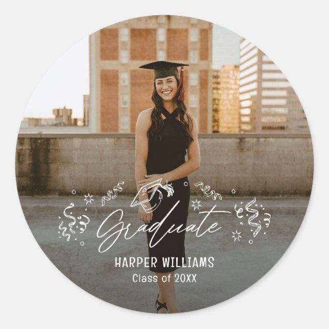 Sellos para sobres de Pegatinas de Graduación de A (Anverso)