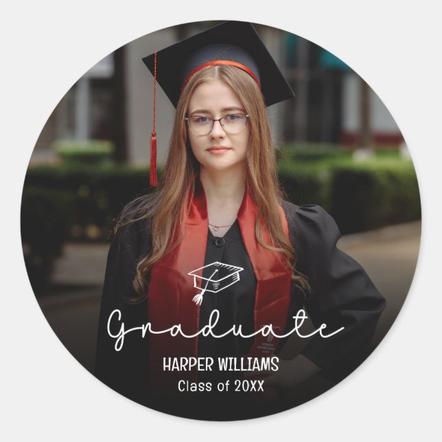 Sellos para sobres de Pegatinas de Graduación de A (Anverso)