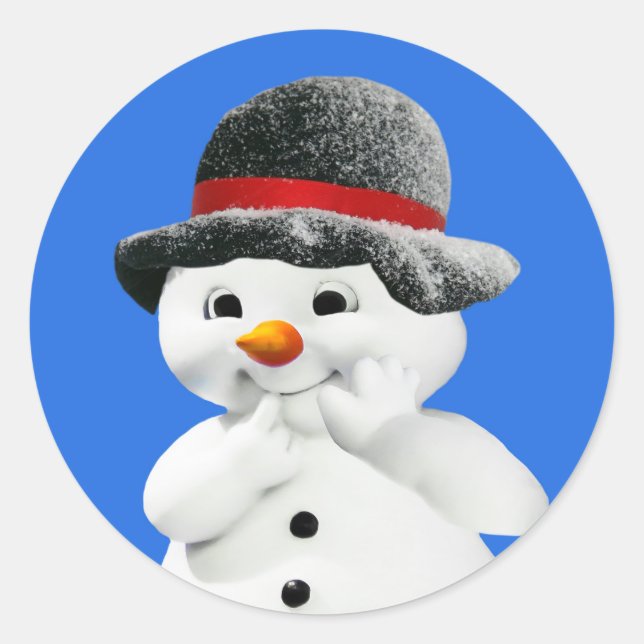 Sellos para sobres de Pegatinas de Snowman (Anverso)