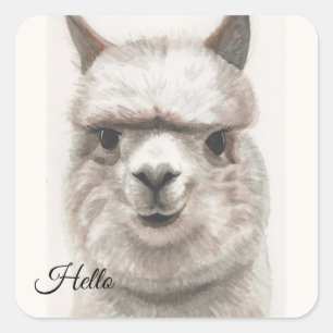 Sellos para sobres de Pegatinas Llama Smiles 20 Pe