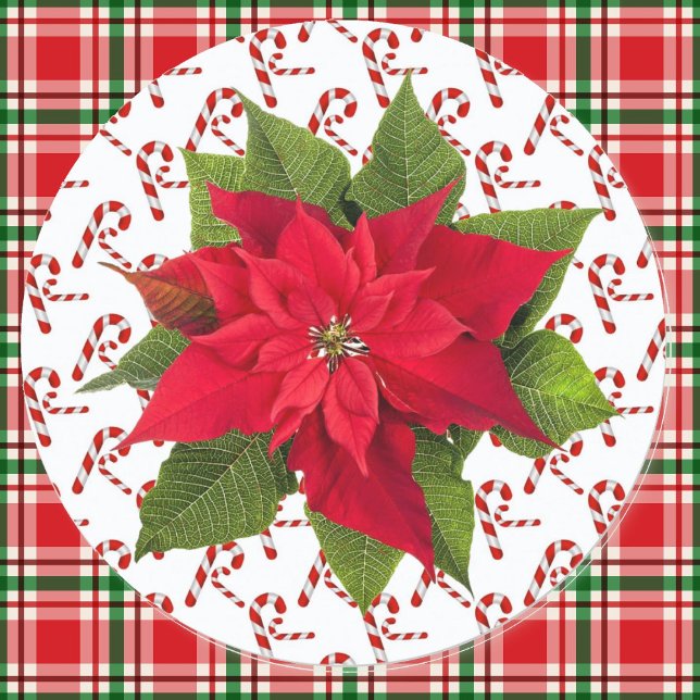 Sellos para sobres de Poinsettia Candy Canes (Subido por el creador)