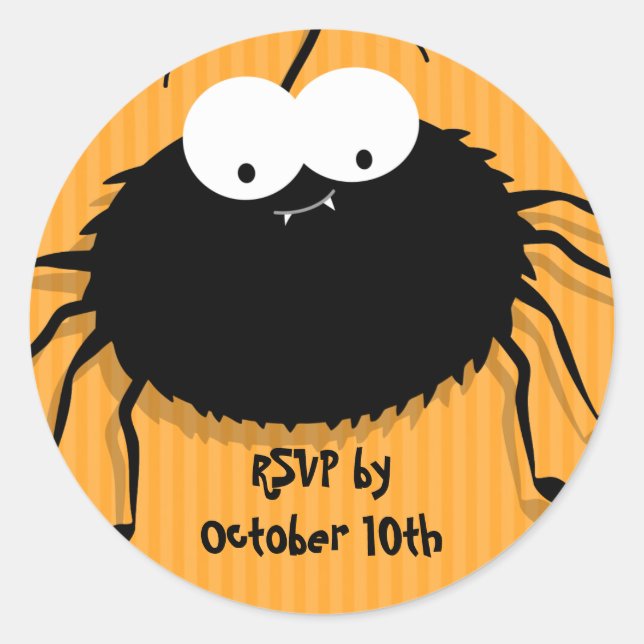 Sellos para sobres de RSVP de Halloween de astuta  (Anverso)