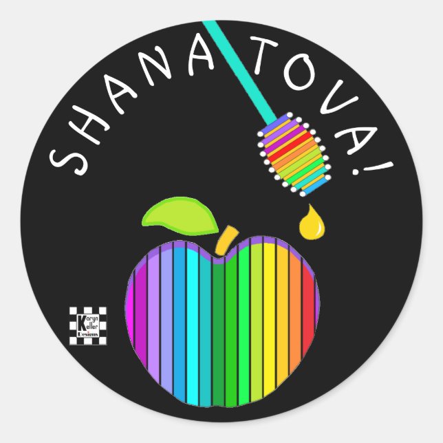 Sellos para sobres de Shana Tova (Anverso)