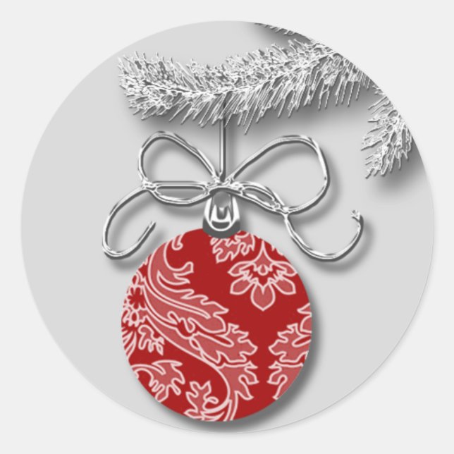 Sellos para sobres de tarjetas de Navidades de bol (Anverso)