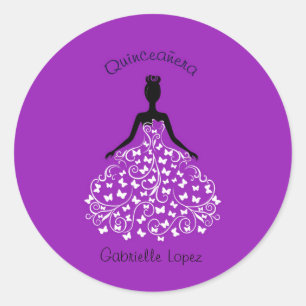 Sellos para sobres de traje de mariposa de quincea