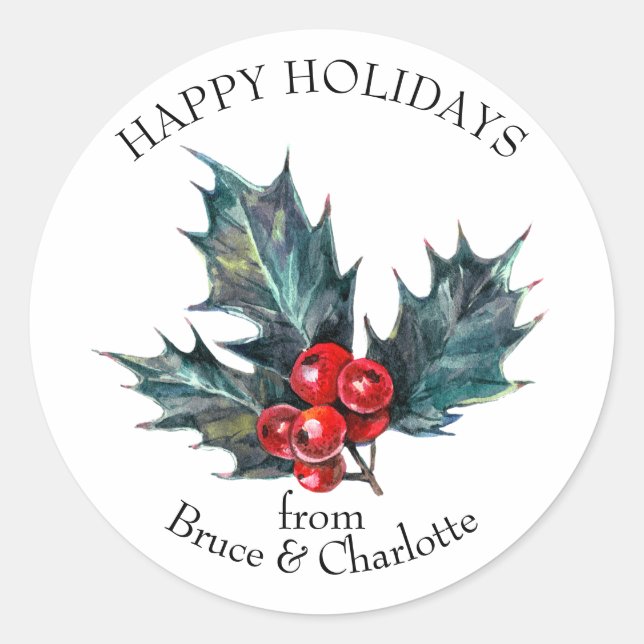 Sellos para sobres de vacaciones de Personalizado  (Anverso)