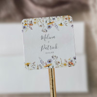 Sellos para sobres del Boda de flores silvestres d