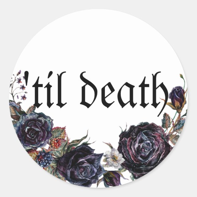 Sellos para sobres del Boda de muerte de la muerte (Anverso)