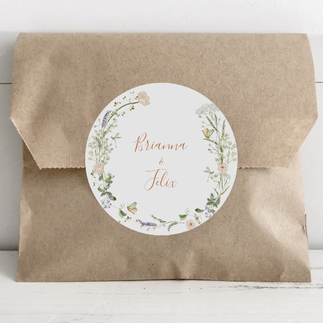 Sellos para sobres del Boda Fall Garden Wildflower (Subido por el creador)