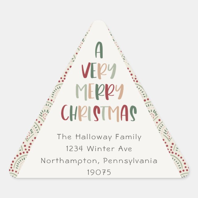 Sellos para sobres del Triángulo de Navidades Casu (Anverso)