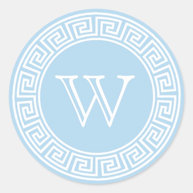 Sellos para sobres en monograma de clave griega az (Anverso)