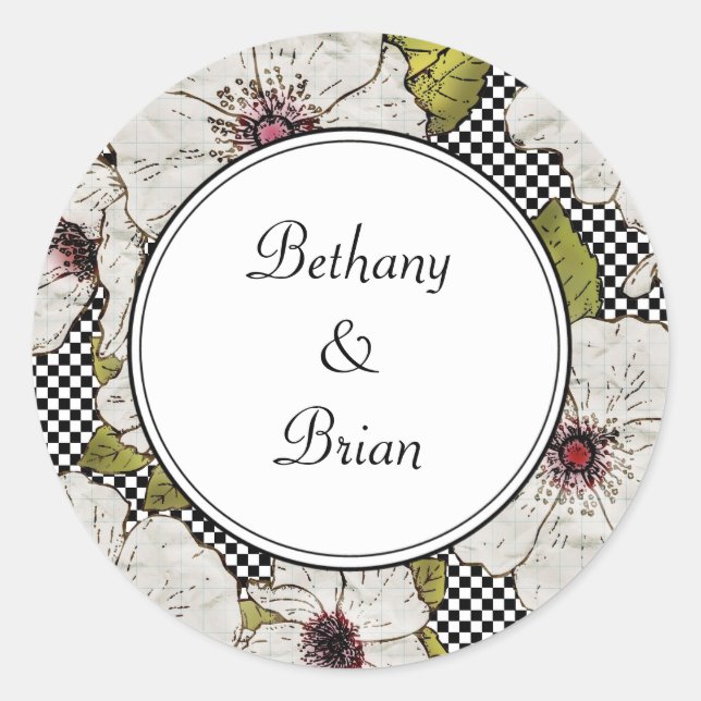 Sellos para sobres florales (Anverso)