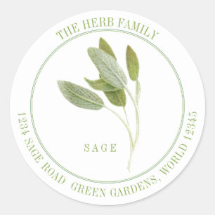 SELLOS PARA SOBRES FRESH SAGE de direcciones redon