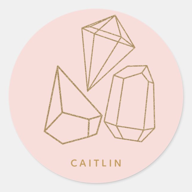 Sellos para sobres Gold Gemstone Rubor Pink Return (Anverso)