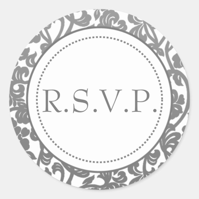 Sellos para sobres Góticos Gris y Blancos Florecie (Anverso)