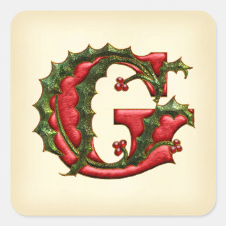 Sellos para sobres Holly Monogram G