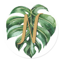 Sellos para sobres iniciales tropicales