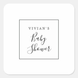 Sellos para sobres minimalistas de Baby Shower