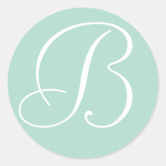 Sellos para sobres Monogramados de Boda Mint y Wha